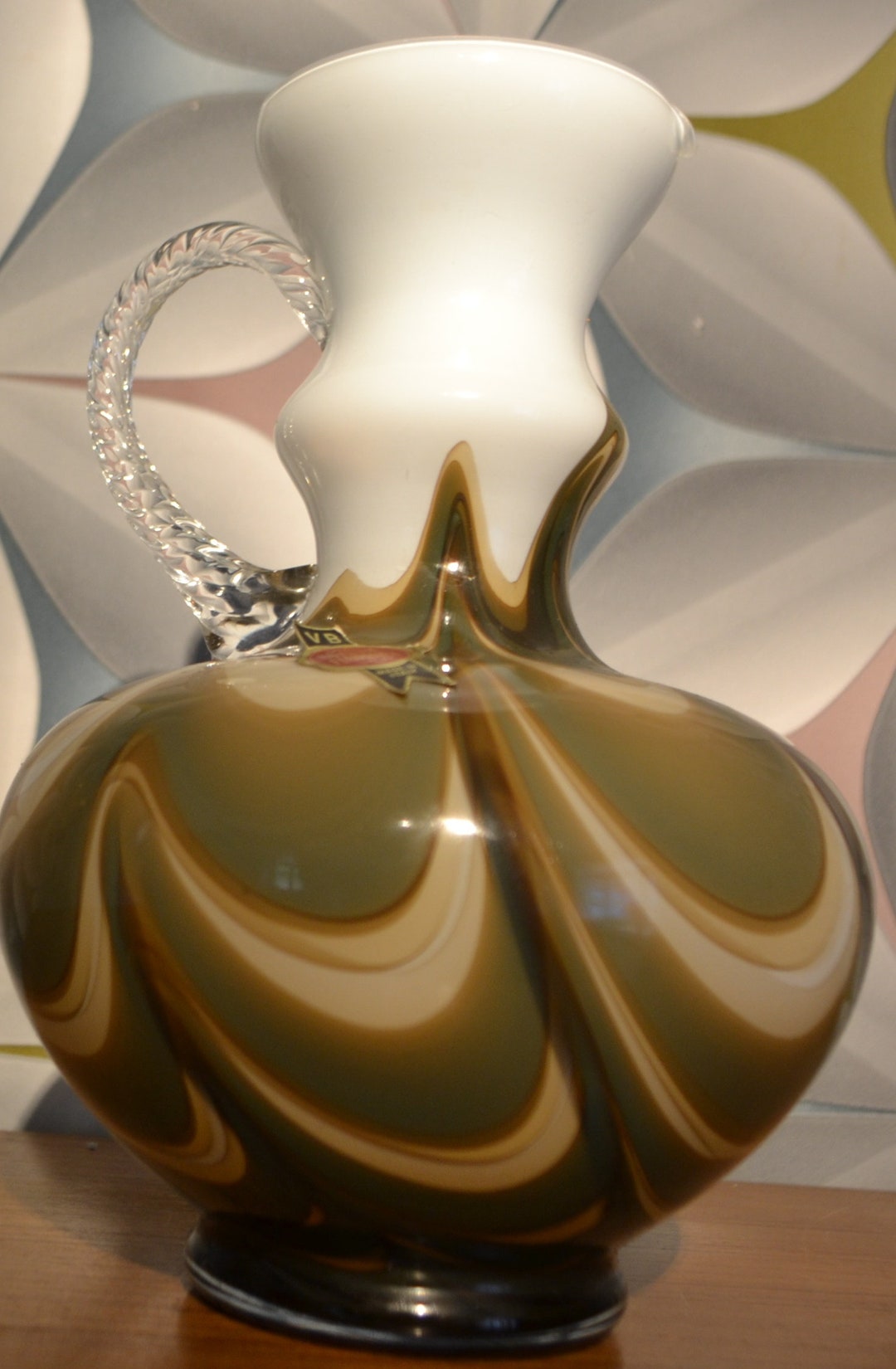 Opaline Florence 70年代イタリア製ヴィンテージフラワーベース オパリンフローレンスのヴィンテージ花瓶 70年代デザインのクラシック