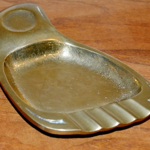 Vintage ashtray brass metal gold-colored base 50s retro mid century shabby chic country style ashtray