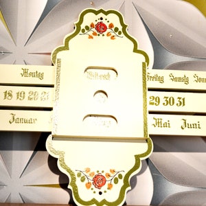 70s Vintage Perpetual Calendar Country Style