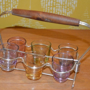 Vintage schnapps glass set 50s Rockabilly Retro Mid Century Fifties Shabby Chic country style