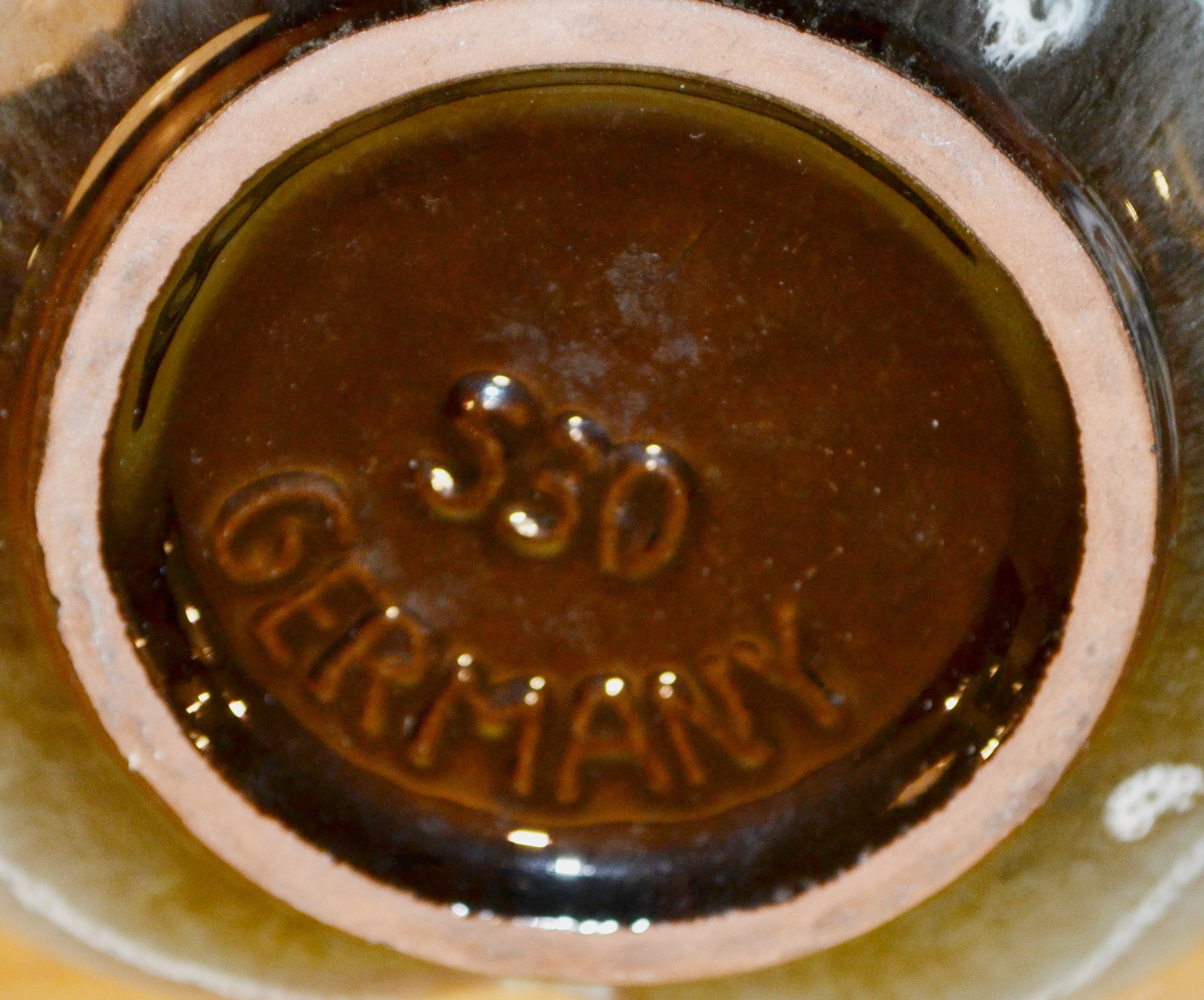 50年代のヴィンテージ磁器蓋ブリキ缶ブラウン50年代ミッドセンチュリー