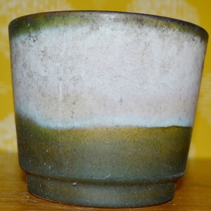 Vintage Planter 70s Flowerpot Ceramic Green Plant Pot Retro Mid Century Shabby Chic Country Style