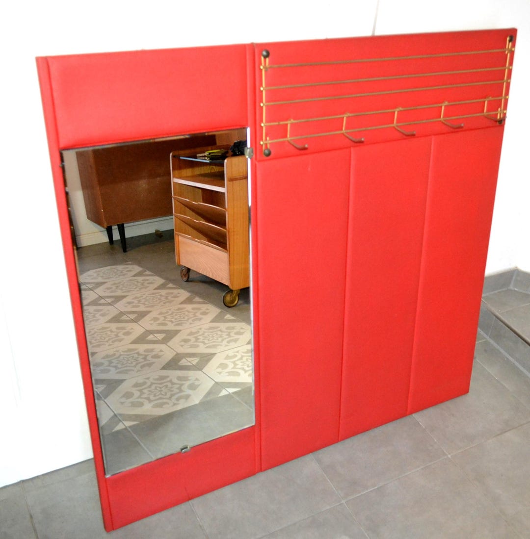 50s Vintage Wardrobe Red/gold Retro Mid Century Rockabilly Fifties ...