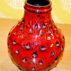 Vintage Vase Fratelli Fanciullacci Rare Strawberry 70s WGK WGP Retro Design Mid Century Space Age made in Italy Ceramic Shabby Chic