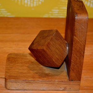 Vintage Wooden Bookend 60s Dice Retro Mid Century Dice Bookends Mid Century Shabby Chic
