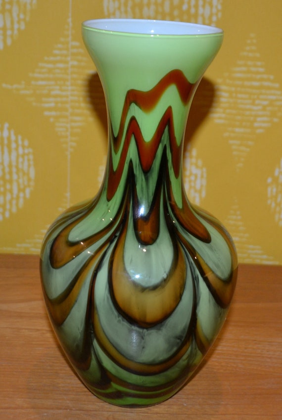 工芸品 Vintage vase from artec Vintage Vase 70s Green Space Age Design Retro Mid Century