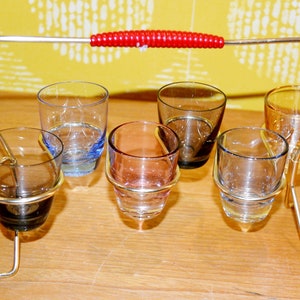 Vintage Glasses Set 50s Rockabilly Retro Mid Century Fifties Shabby Chic Country Style