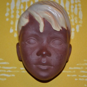 Vintage figure wall mask boy by Cortendorf ceramic 70s figure decoration retro design