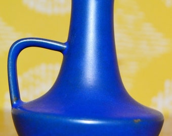 Vintatage Keramik  Vase Blau 70er Jahre WGK WGP Mid Century Retro Seventies