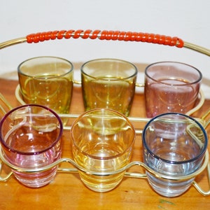 Vintage Glasses Set 50s Rockabilly Retro Mid Century Fifties Shabby Chic Country Style
