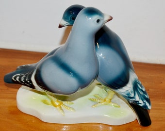 Vintage ceramic figure by Coebel from the 50s The loving doves WKG WGP Shabby Chic country house style Fifties Retro Mid Century