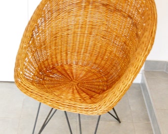 Teun Velthuizen für Urotan Rattan Korbsessel 50er 60er Korbstuhl Niederlande Retro Mid Century Design Klassiker