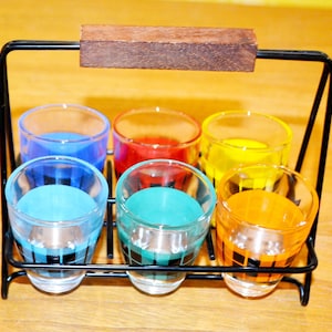 Vintage Glasses Set 50s Retro Mid Century Rockabilly Fifties Shabby Chic Country Style