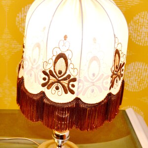 Beautiful vintage table lamp brown / beige 50s Fifties Retro Mid Century Shabby Chic country house style