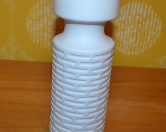 HUTSCHENREUTHER の白素焼き磁器の花瓶、ヴィンテージ、オプアート