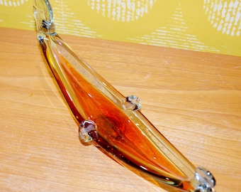 Couverts à Salade Orange Vintage – Années 70 – Matière Plastique – Occasion