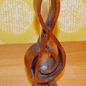 Vintage Vase Teak WGK WGP Retro Mid Century 70s Shabby Chic Country Style