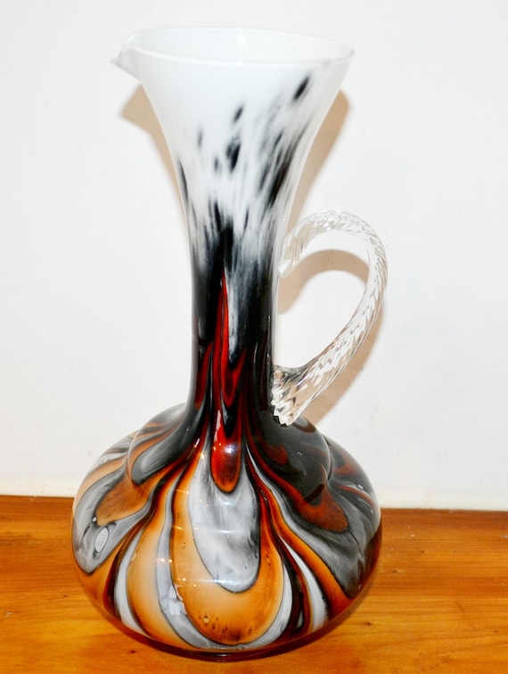 Opaline Florenceのヴィンテージ花瓶 カラフル/ホワイト 70年代