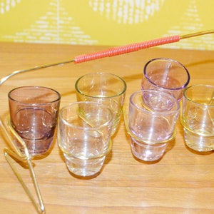 Vintage Glasses Set 50s Retro Mid Century Rockabilly Fifties Shabby Chic Country Style