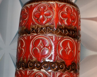 Vintage 70s vaso rosso