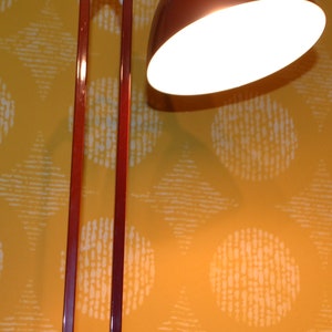 Vintage Desk Lamp Metal Red/Orange 70s Space Age Design Classic