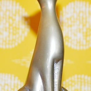 Vintage brass figure cat gold-colored cat 60s Mid Century Retro Shabby Chic country style