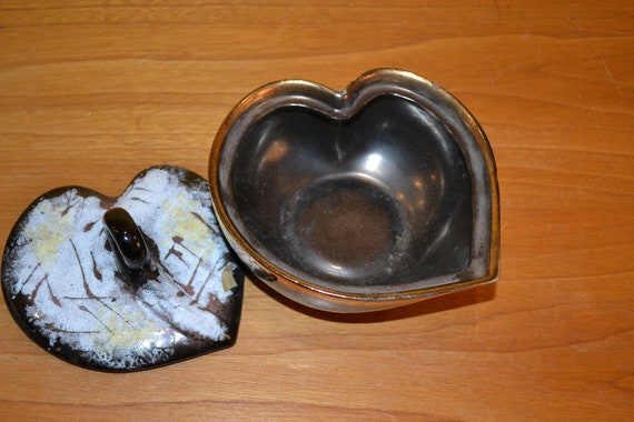 50年代のヴィンテージ磁器蓋ブリキ缶ブラウン50年代ミッドセンチュリー