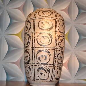 Vintage ceramic vase 70s grey Bay