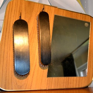 Vintage wall mirror 50s clothes brush hallway set entrance wall decoration