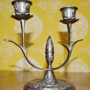 Vintage Brass Candlestick Gold-colored Retro Mid Century Candle Holder 60s