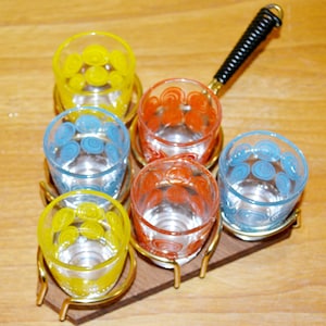 Vintage schnapps glass set 50s Rockabilly Retro Mid Century Fifties Rockabella Shabby Chic country style