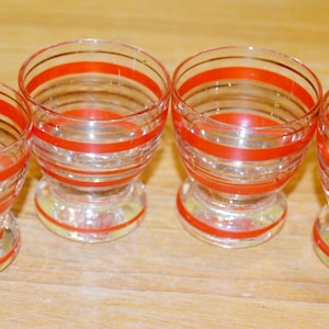 Vintage Glasses Set 70s Seventies Retro Mid Century Shabby Chic Country Style
