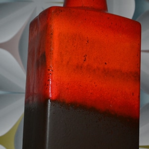 Vintage vase 70s red/orange