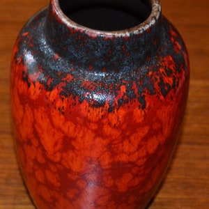 Vintage Ceramic Vase Fat Lava Design 70s oRANGe Space Age Mid Century Retro