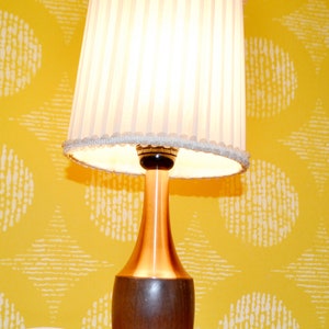 Vintage table lamp wood/metal 60s retro mid century lamp sixties shabby chic country house style