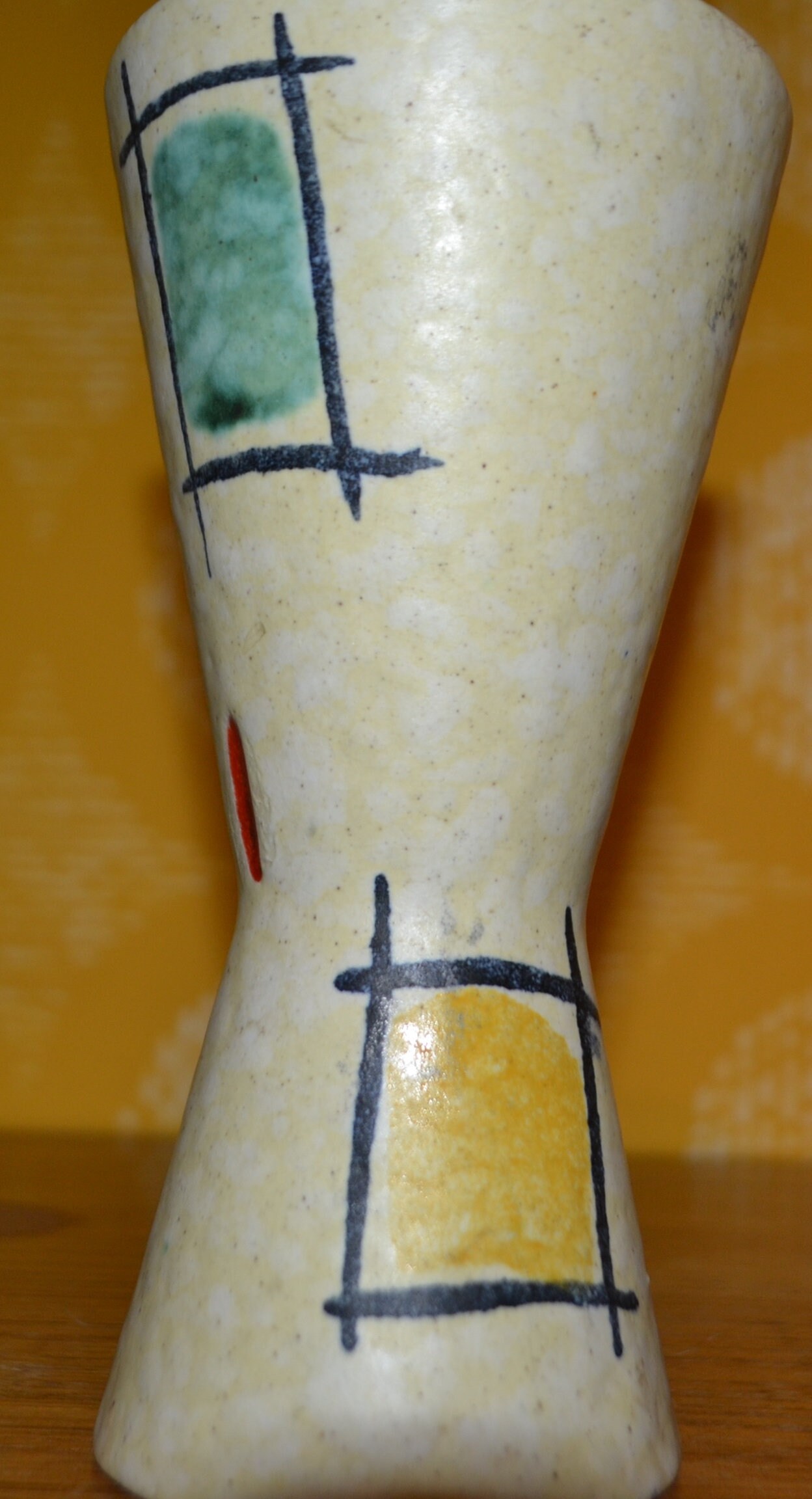 UM Wächtersbach Rockabilly Design Vase en Céramique Vintage Um 1950/60-10,5 CM 