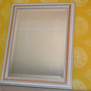 Beautiful vintage wall mirror crystal glass cut 40 x 40 70s Vintage Mirror Retro Mid Century brass mirror sixties