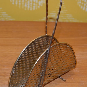 Vintage brass napkin holder 50s retro mid century shabby chic country style