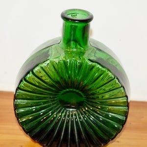 Vintage Glass Vase Green 70s Space Age Seventies Retro Mid Century