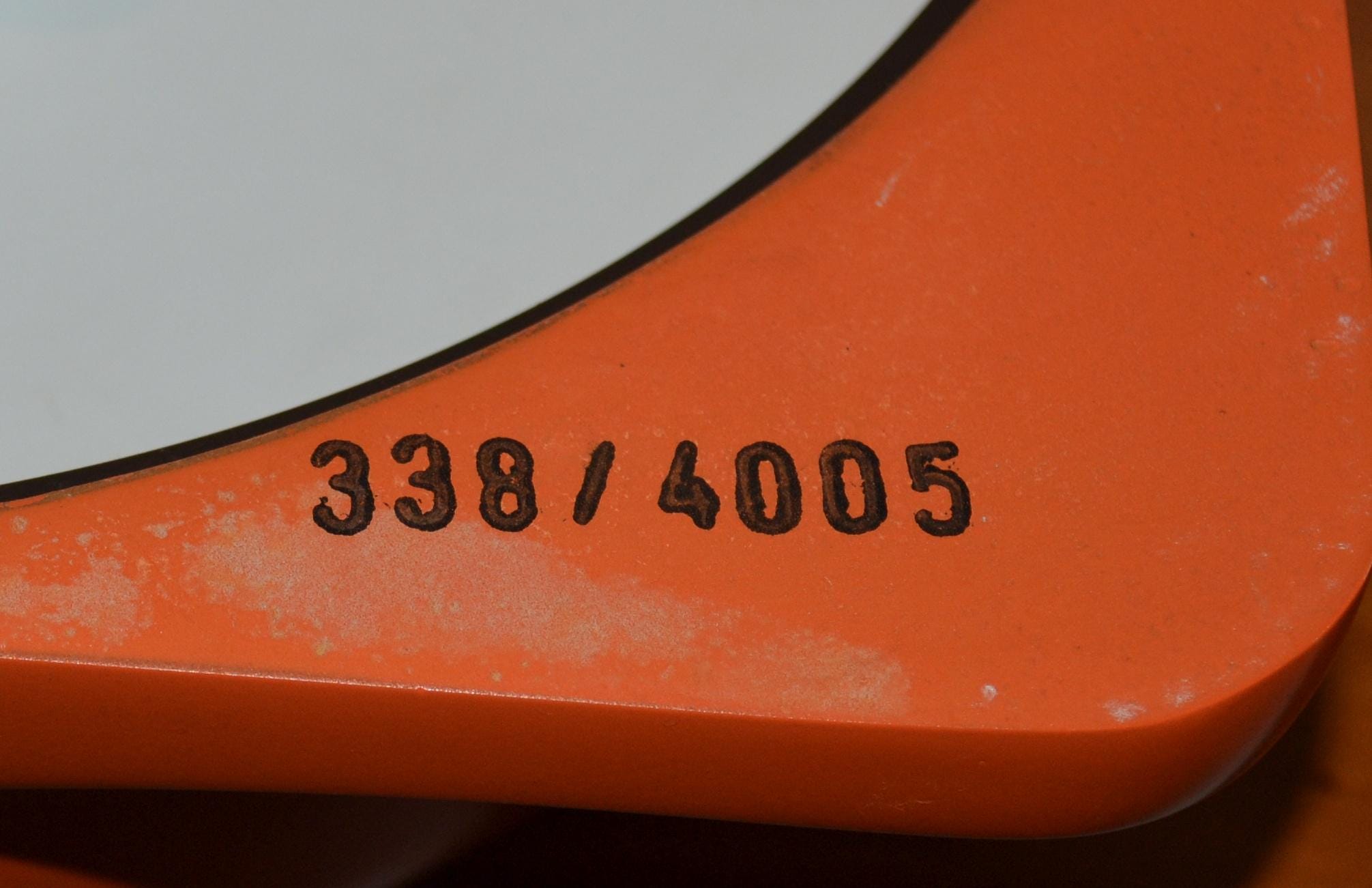 Vintage Wall Clock, Plastic, 1970s, Orange/white, by Junghans Ato