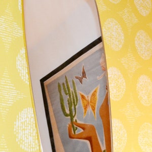 Beautiful vintage wall mirror 50s kidney shape retro rockabilly mid century mirror bevelled edge