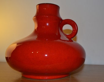 Vintage große rote Spaceage Vase aus den 70er Jahren vintage retro mid century ceramic wgp