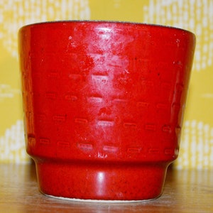 Vintage planter 70s flowerpot ceramic red plant pot WGK Mid Century Retro Shabby Chic country style