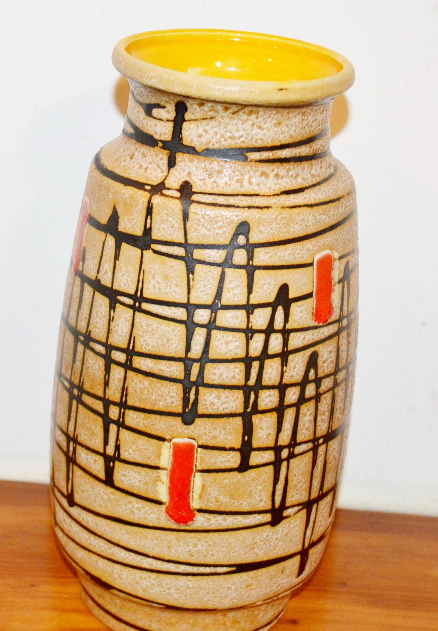 工芸品 Vintage vase from artec Vintage Vase by Bay Keramik, 1950s, Mid Century Retro Design