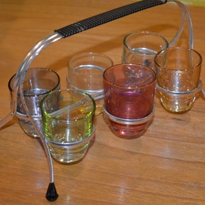 Vintage Glasses Set 50s Rockabilly Retro Mid Century Fifties Shabby Chic Country Style