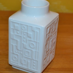 Vintage ceramic vase 70s OP Art Retro Mid Century Shabby Chic country house style West Germany