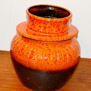 Very nice ceramic vintage vase orange by BAY Model 81/25 70s Retro Mid Century Seventies Space Retro Seventies