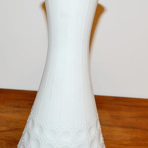 Vintage Ceramic Vase White Op Art by Edelstein Retro Seventies Mid Century Space Age WGK 70s Shabby Chic Country Style