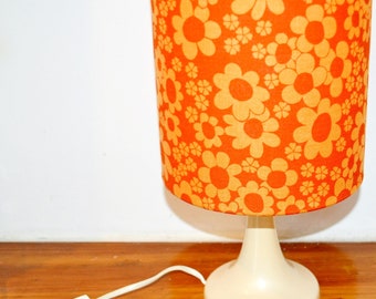 Vintage Tisch  Lampe  Beige/Orange  70er Jahre   Retro  Mid Century  Space Age  Lamp Seventies Shabby Chic Landhausstil