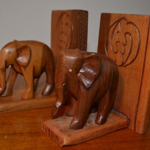 Vintage Bookends 60s Retro Mid Century Elephant Book Ends Bookends Shabby Chic Country Style